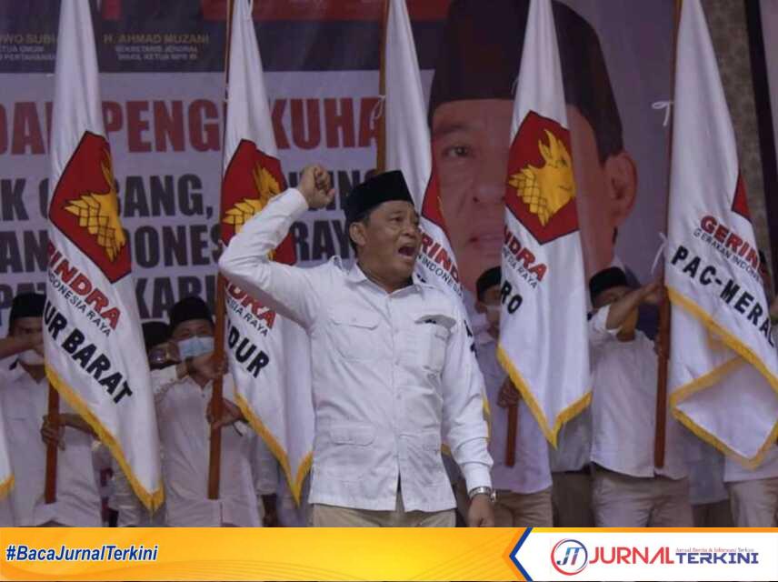 Ketua DPC Gerindra Karimun, Zaizulfikar dalam Rapat Pimpinan Cabang di Tanjung Balai Karimun, Senin (9/10/2023). (JurnalTerkini.id/Yogi)