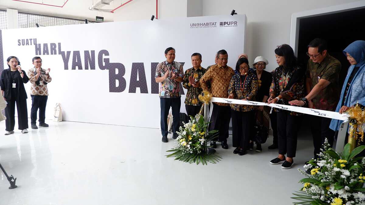Pembukaan Pameran "Suatu Hari yang Baik 2045" di Indonesia Arena, Gelora Bung Karno, Jakarta, Senin (2/10/2023). (Kastara Indonesia-BKPP)