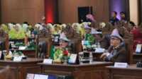 DPRD Kota Lubuklinggau Menggelar Rapat Paripurna Istimewa dalam rangka memperingati Hari Ulang Tahun (HUT) Kota Lubuklinggau ke-22 tahun, Selasa (17/10/2023). (JurnalTerkini.id/alam budi kesuma)
