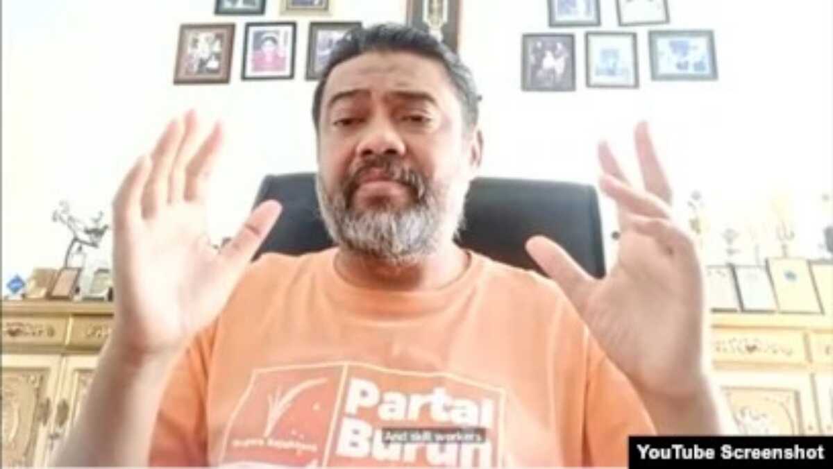 Tangkapan layar Presiden Partai Buruh Said Iqbal.