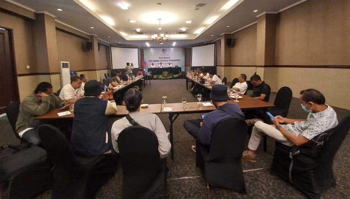 rapimnas relawan perisai prabowo Relawan Perisai Prabowo menggelar Rapimnas pertama di Hotel Horison Riss Yogyakarta 22-23 Oktober 2023 untuk menyusun aksi untuk pemenangan Prabowo-Gibran di Pilpres 2024 (siberindo.co)