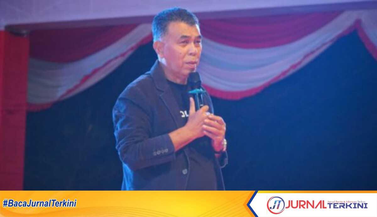 sumpah pemuda di natuna Bupati Natuna Wan Siswandi, saat memberikan kata sambutan. (foto : diskominfona)