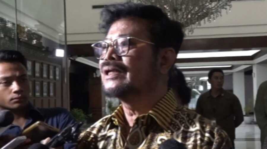 syahrul yasin limpo Menteri Pertanian, Syahrul Yasin Limpo, usai mengajukan surat pengunduran diri kepada Presiden Joko Widodo. (Ihd)