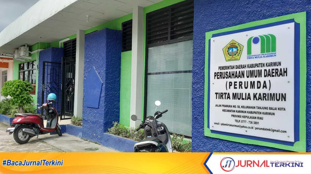 Kantor Perumda Tirta Mulia Karimun di Jalan Pramuka, Tanjung Balai Karimun. (jurnalterkini.id/jansen)