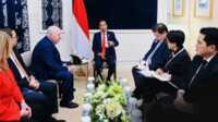 presiden dan freeport Presiden Joko Widodo menerima Chairman Freeport McMoRan Richard Adkerson di Washington DC, Amerika Serikat, Senin (13/11/2023). (Biro Pers Setpres/Laily Rache)