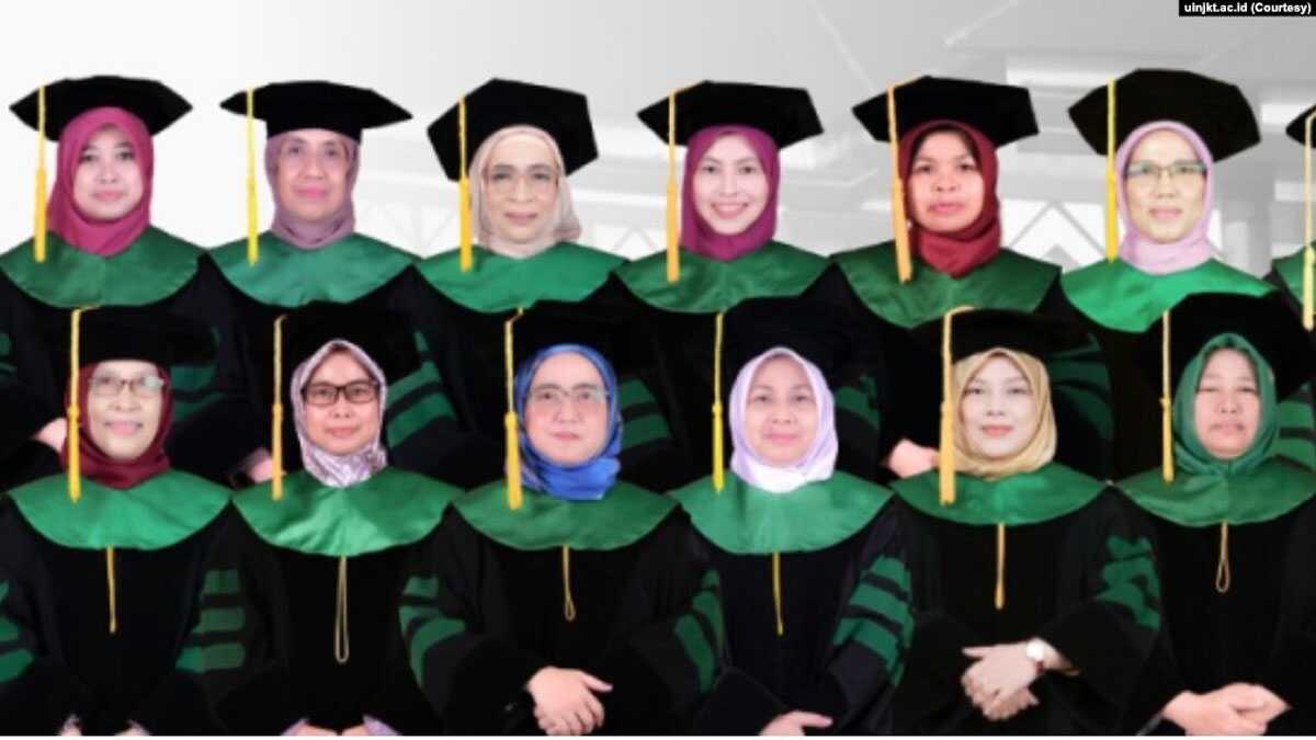 Bertepatan dengan peringatan Hari Ibu 22 Desember, UIN Syarif Hidayatullah Jakarta mengukuhkan 16 Guru Besar atau Profesor perempuan. (Foto: Courtesy/uinjkt.ac.id)