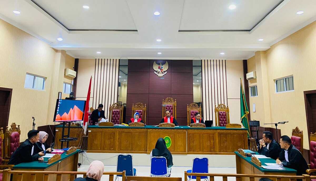 korupsi pkbm Perkara korupsi dana BOP pada PKBM Bakti Negeri, Kecamatan Kundur Barat, Kabupaten Karimun mulai digelar di Pengadilan Tipikor Tanjungpinang, Rabu (22/11/2023). (Dokumentasi pribadi)