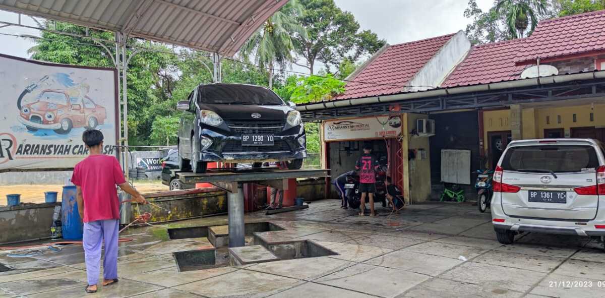 mitra usaha pt Timah Usaha Car Wash dan Rent Car Ariansyah yang beralamat di jalan besar Desa Perayun, Kecamatan Kundur Utara yang dikelola Abdul Hafiz (dokumentasi pribadi)