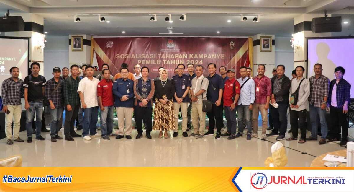 Sosialisasi tahapan kampanye Pemilu, KPU Kepri undang delapan induk organisasi media di Kepri, di Tanjungpinang, Rabu (19/12/2023). (Foto: Anton Marulam/jurnalterkini.id)