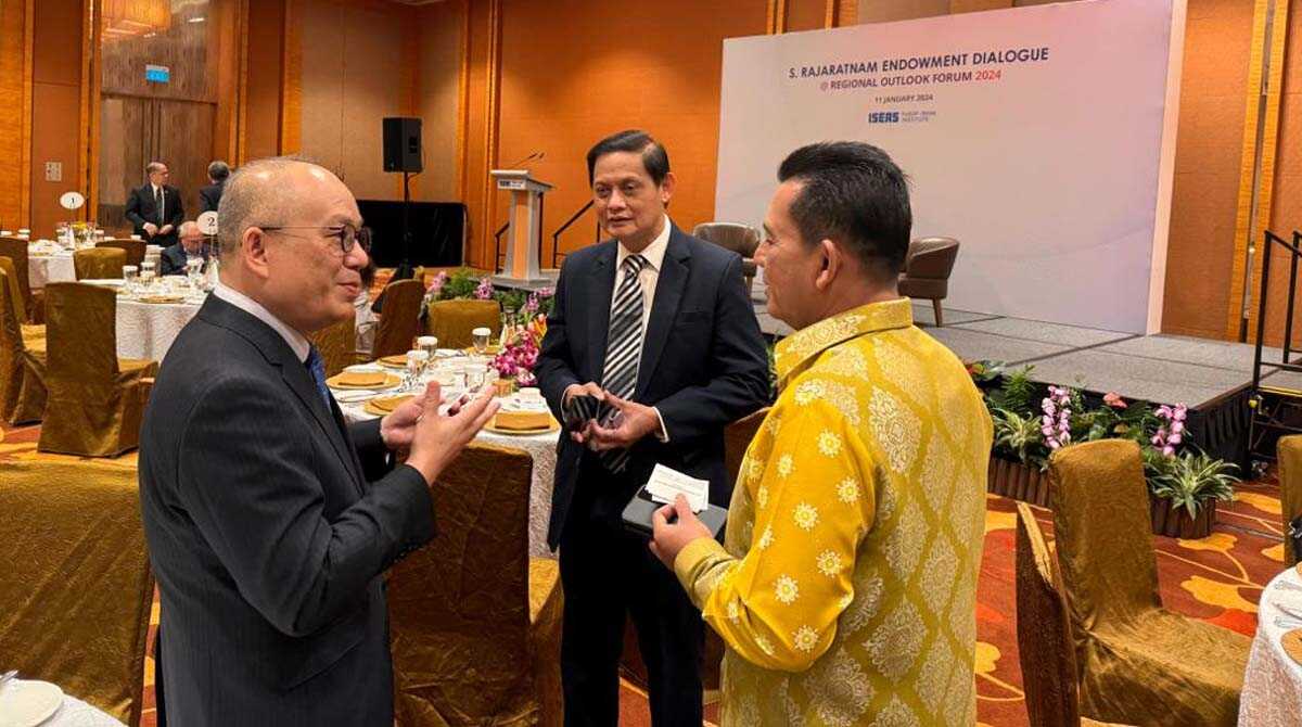 Gubernur Kepri, Ansar Ahmad saat menghadiri S. Rajaratnam Dialog Endowment Regional Outlook Forum di Singapura, Kamis (11/1/2024). (Dok Diskominfo Kepri)