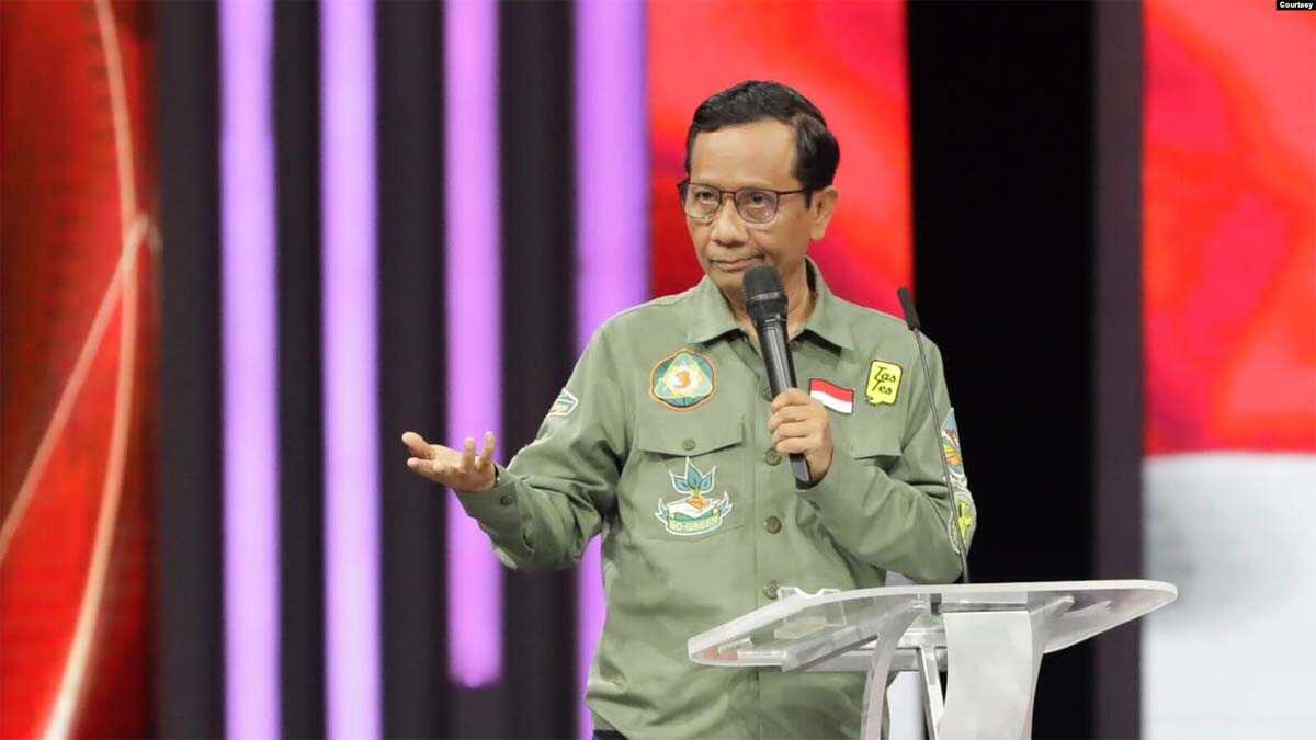 Cawapres Mahfud MD siap tertibkan birokrasi pemerintah dan penegak hukum untuk selesaikan masalah yang dihadapi masyarakat adat. Courtesy : TPN Ganjar-Mahfud