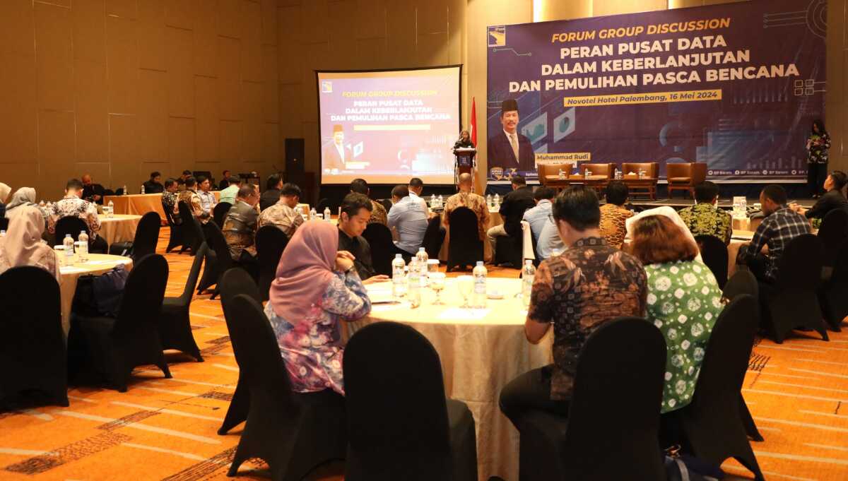 Pusat Data dan Sistem Informasi (PDSI) BP Batam menggelar Focus Group Discussion di Novotel Palembang-Hotel & Residence, Kamis (16/5/2024). (foto: Humas BP Batam)