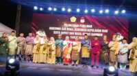 Peluncuran Pemilihan Kepala Daerah (PIlkada) serentak oleh KPU Karimun di Coastal Area, Tanjung Balai Karimun, Senin (27/5/2024) malam. (jurnalterkini.id/yogi)