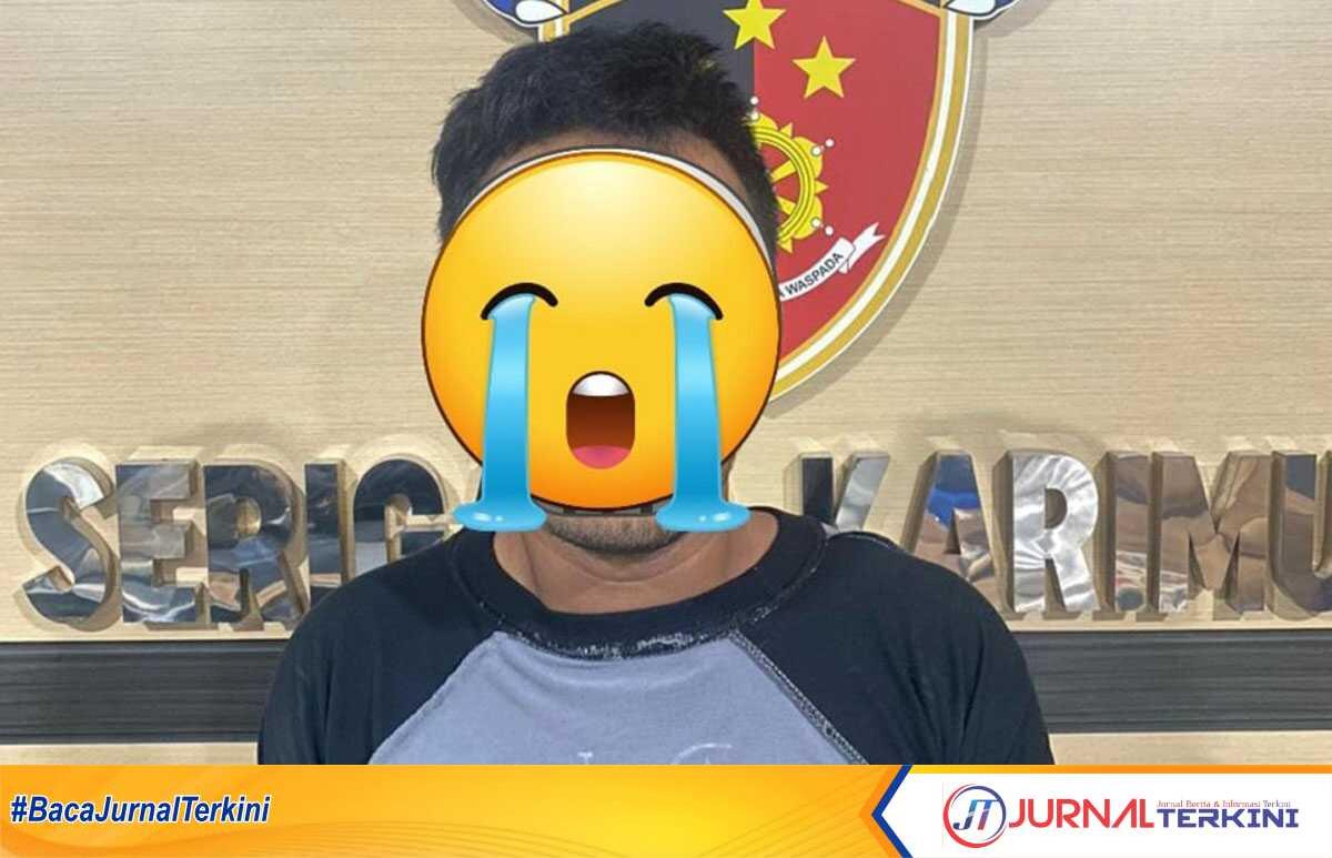 spesialis pembobol warung ditangkap polisi di karimun Tersangka pembobol warung, AH setelah diamankan Satreskrim Polres Karimun, Jumat (17/5/2024). (jurnalterkini.id/jansen)