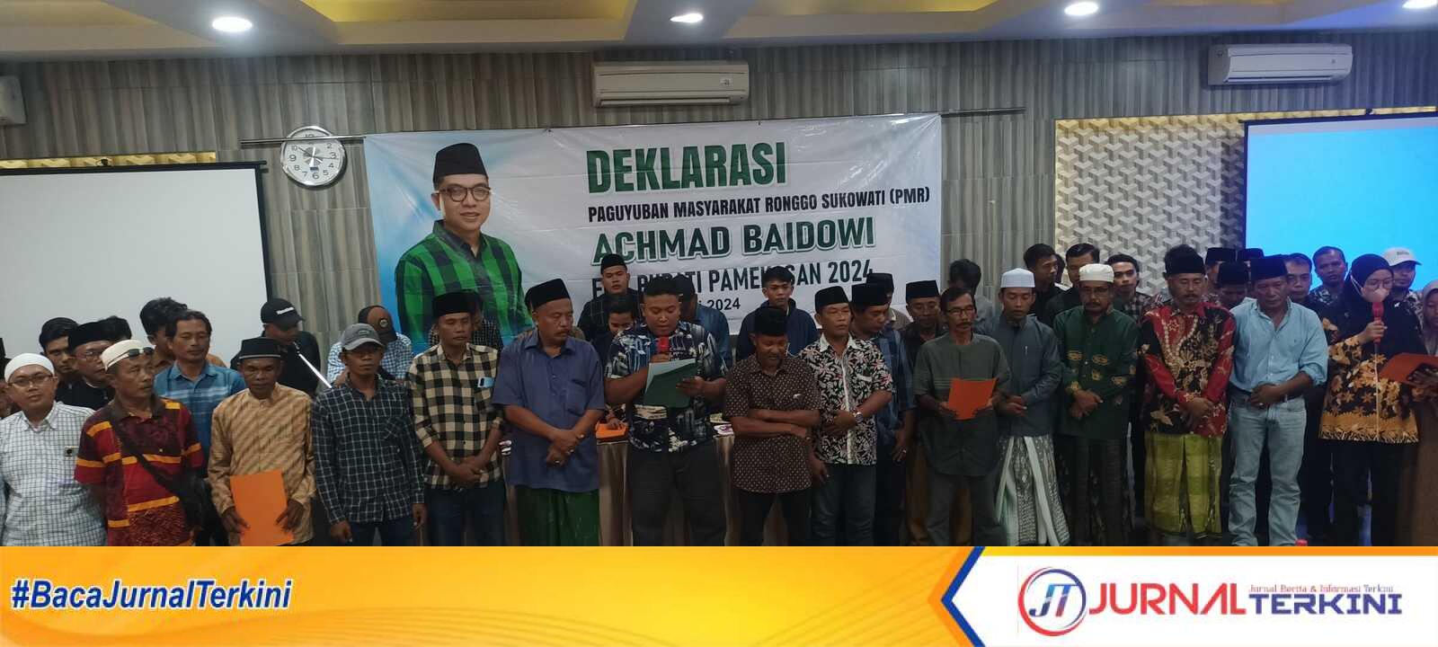 Suasana Deklarasi Achmad Baidowi di Hotel Syariah Cahaya Berlian Pamekasan. (jurnalterkini.id/fiki)