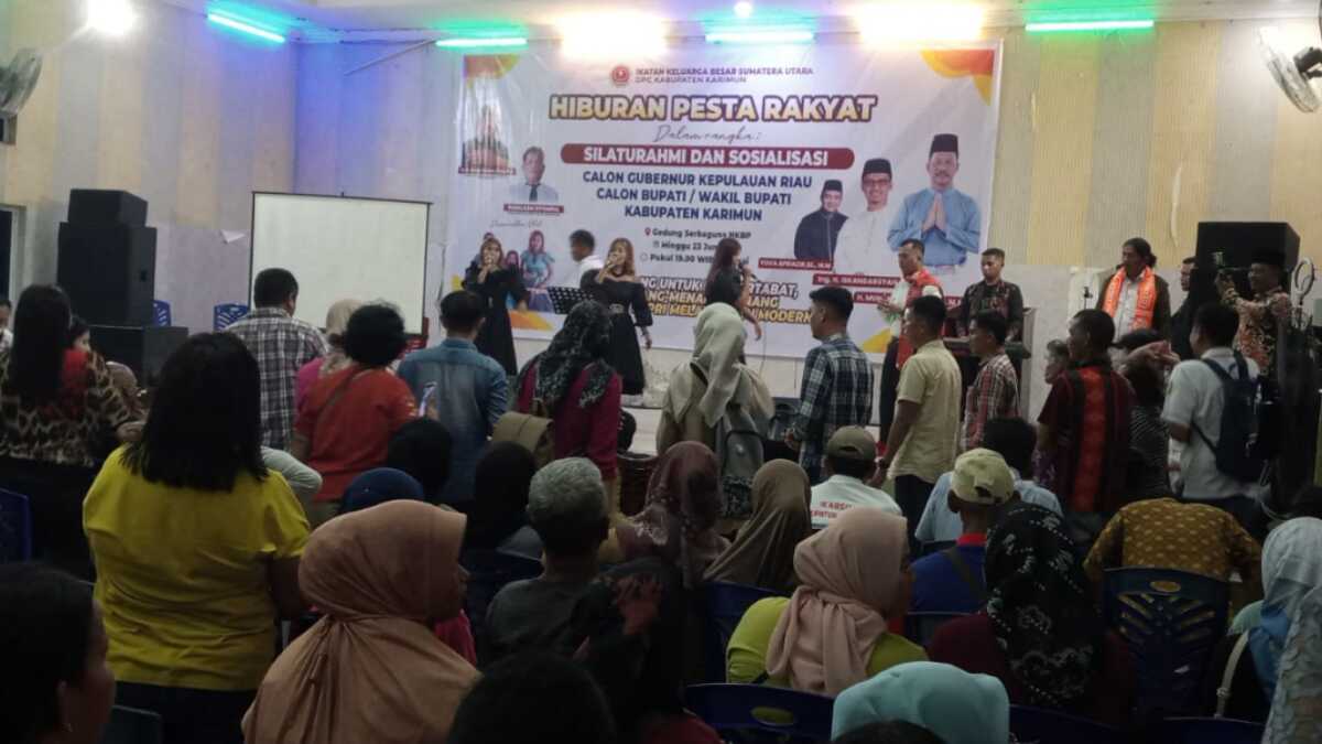 IKABSU menggelar acara silaturahmi bersama Haji Muhammad Rudi di Gedung Sopo odang HKBP, Minggu (23/6/2024) malam. (jurnalterkini.id/jansen)