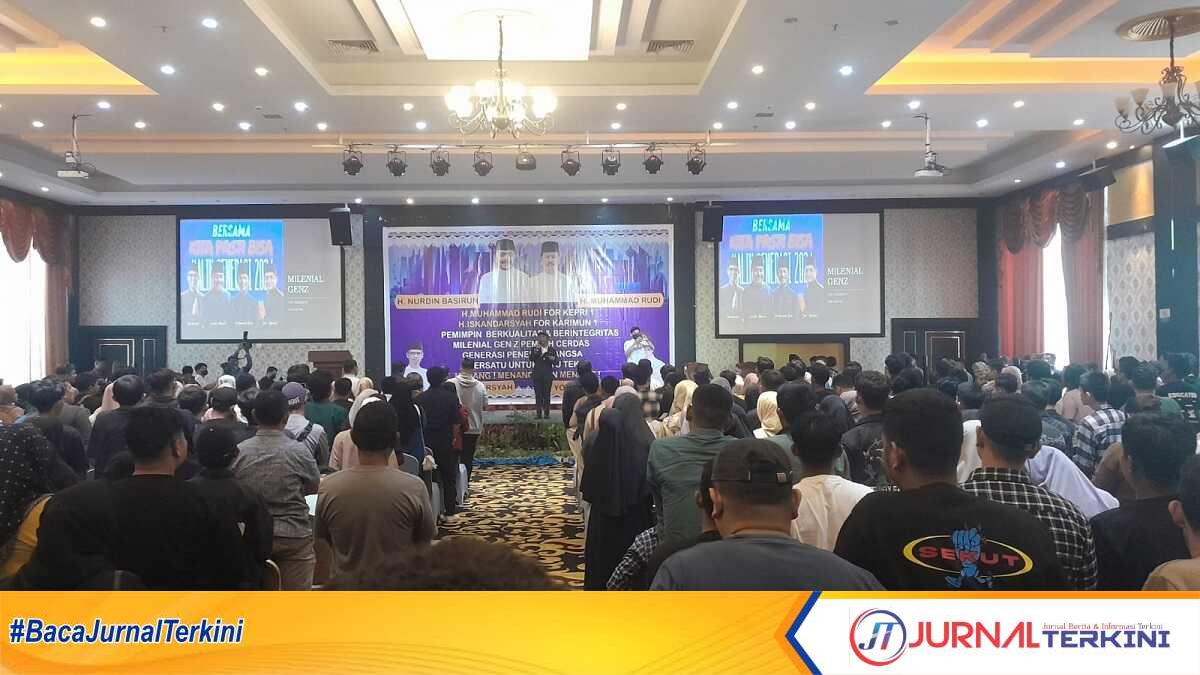 Gen Z Karimun menggelar silaturahmi sekaligus deklarasi mendukung HM Rudi For Kepri 1 di Hotel Aston Karimun City, Tanjung Balai Karimun, Minggu (23/6/2024) sore. (jurnalterkini.id/jansen)