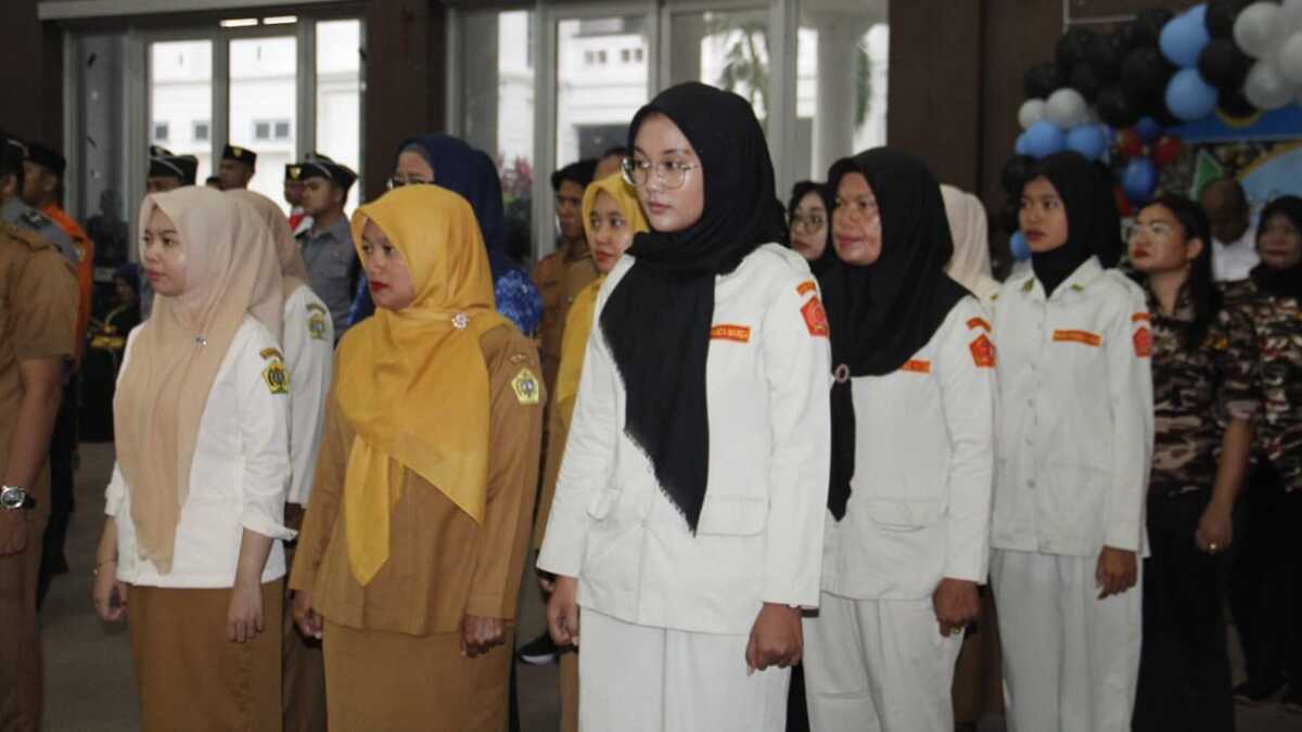 ASN dari dinas dan instansi mengikuti upacara Hari Lahir Pancasila di Gedung Nilam Sari, Kantor Bupati Karimun, Sabtu (1/6/2024). (jurnalterkini.id/edy kencana)