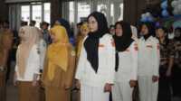 ASN dari dinas dan instansi mengikuti upacara Hari Lahir Pancasila di Gedung Nilam Sari, Kantor Bupati Karimun, Sabtu (1/6/2024). (jurnalterkini.id/edy kencana)