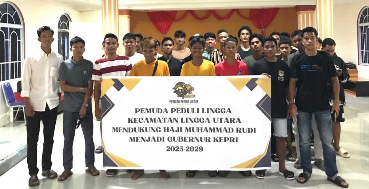 Pemuda Kecamatan Lingga Utara deklarasi siap memenangkan Haji Muhammad Rudi di Pilgub Kepri 2024. (dokumentasi pribadi)