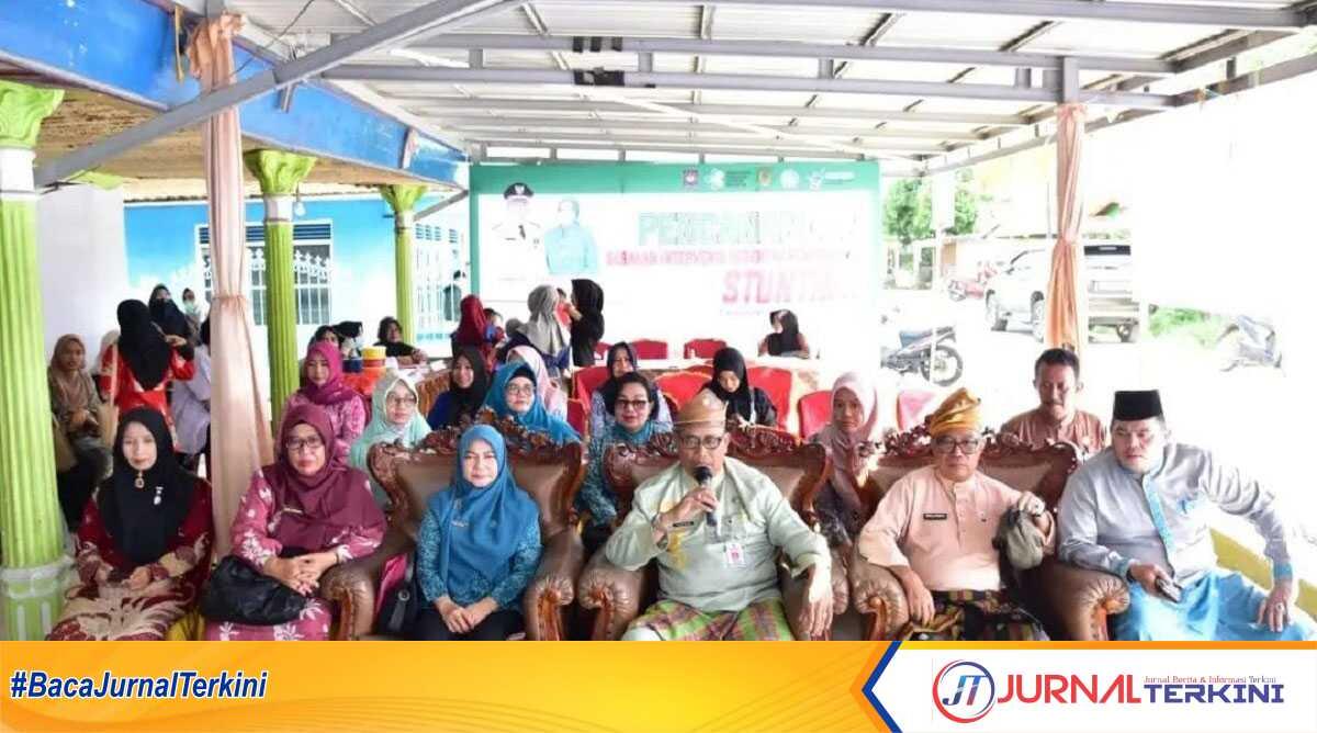Pencanangan Gerakan Intervensi Serentak Pencegahan Stunting melalui zoom meeting, bertempat di Posyandu Mangga Jl. H. Abdul Gani Tembilahan, Kamis (13/6/2024) pagi. (jurnalterkini.id/abdullah)