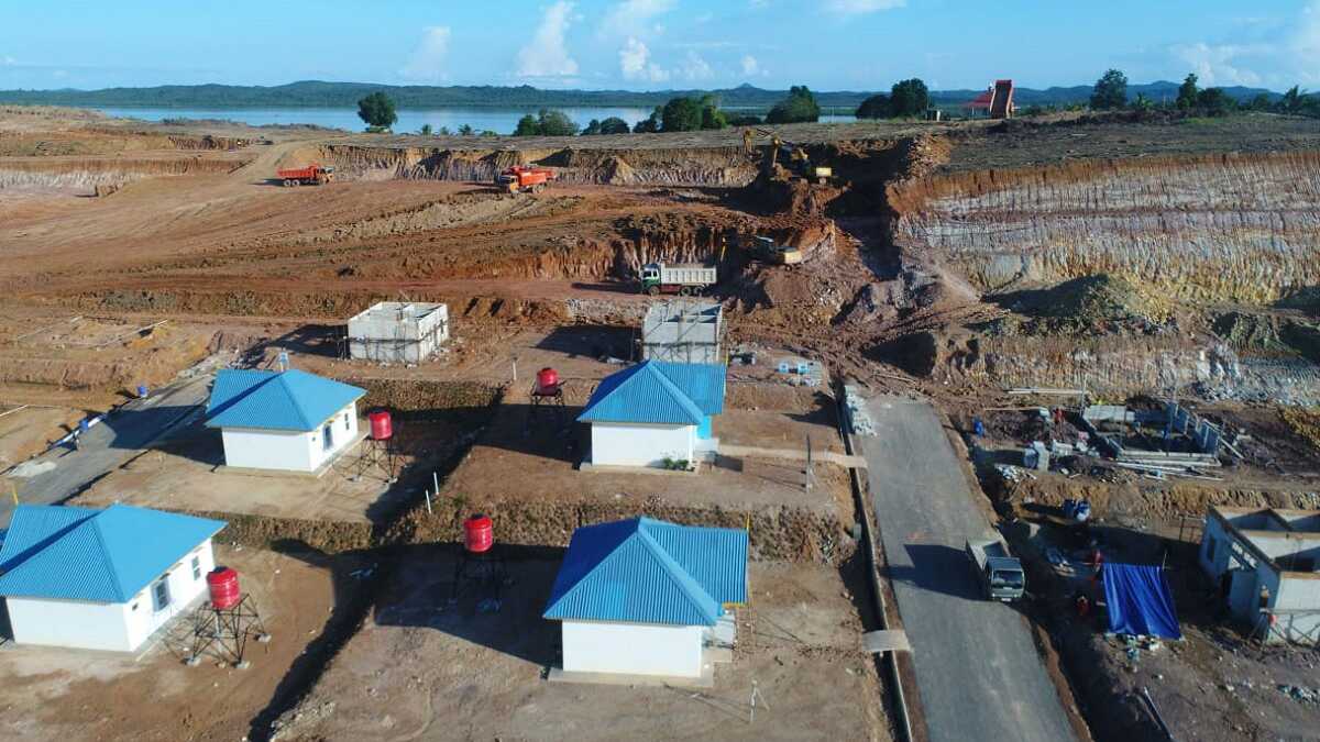 Empat rumah baru bagi warga terdampak pembangunan Rempang Eco-City di Tanjung Banon. (foto: humas bp batam)