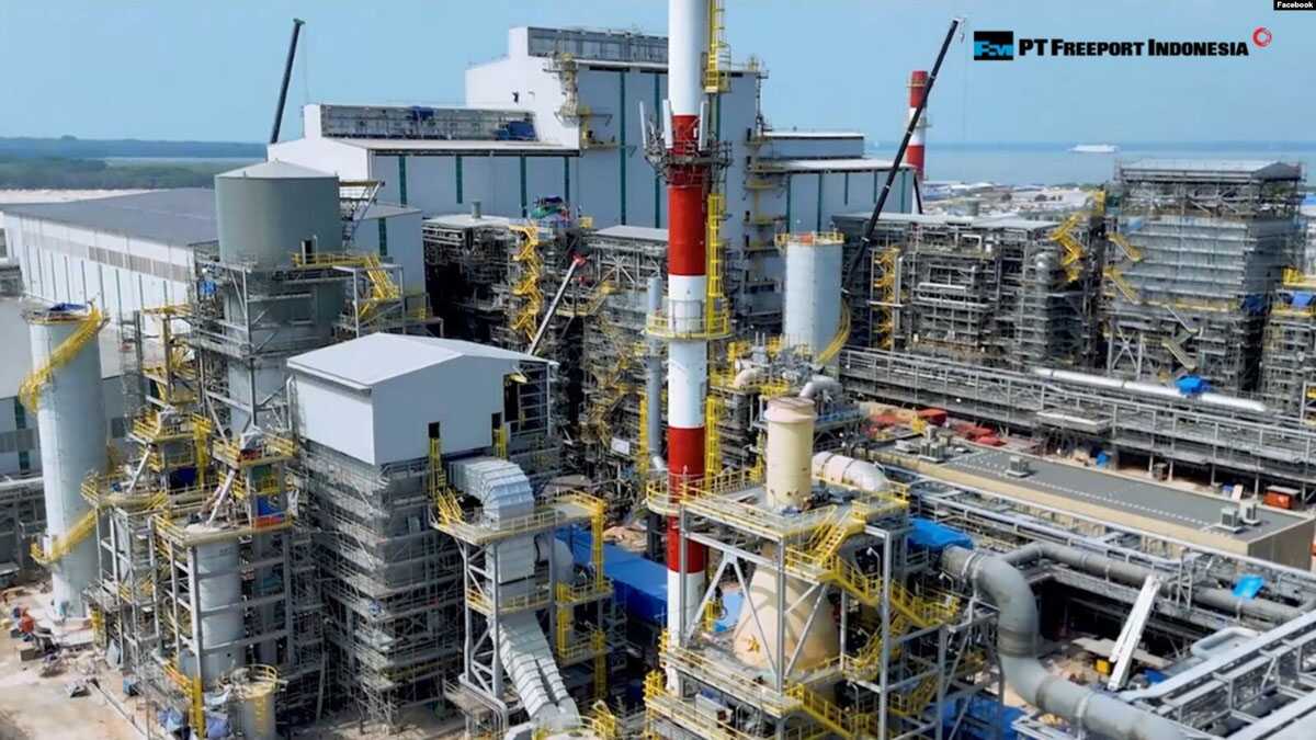 smelter freeport indonesia Smelter Freeport Indonesia. (Facebook/IDFreeport)