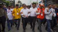 Faruq-Ashim Resmi Daftar ke KPU Tegal Pasangan Faruq-Ashim saat menuju ke kantor KPU dikawal Tim Pemenangan, Kamis (29/08/2024). (JurnalTerkini.id/Supriyadi)