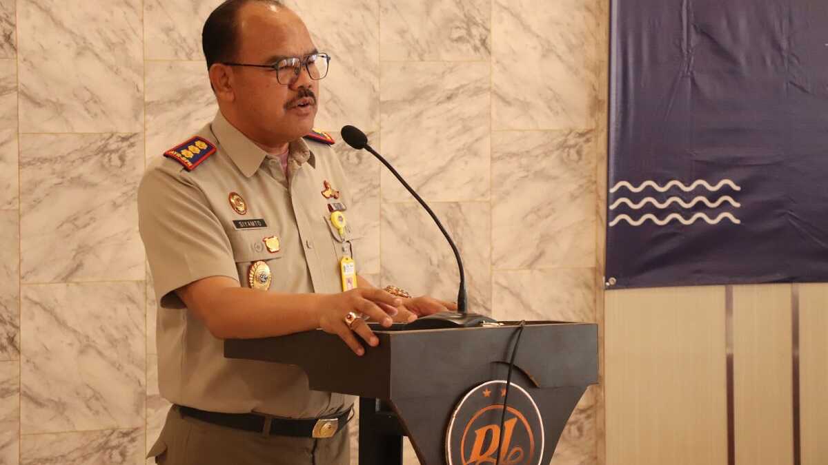 Kepala ATR/BPN Kabupaten Brebes Siyamto saat memberikan sambutan (Foto: Humas kabupaten Brebes)