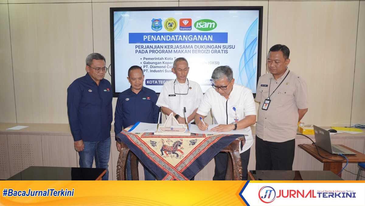 Penandatanganan perjanjian kerjasama antara Pj. Walikota Tegal dengan GKSI, Jumat 06/09/2024 Di ruang Sekretariat Daerah Kota Tegal. (Foto: Humas Pemkot Tegal)