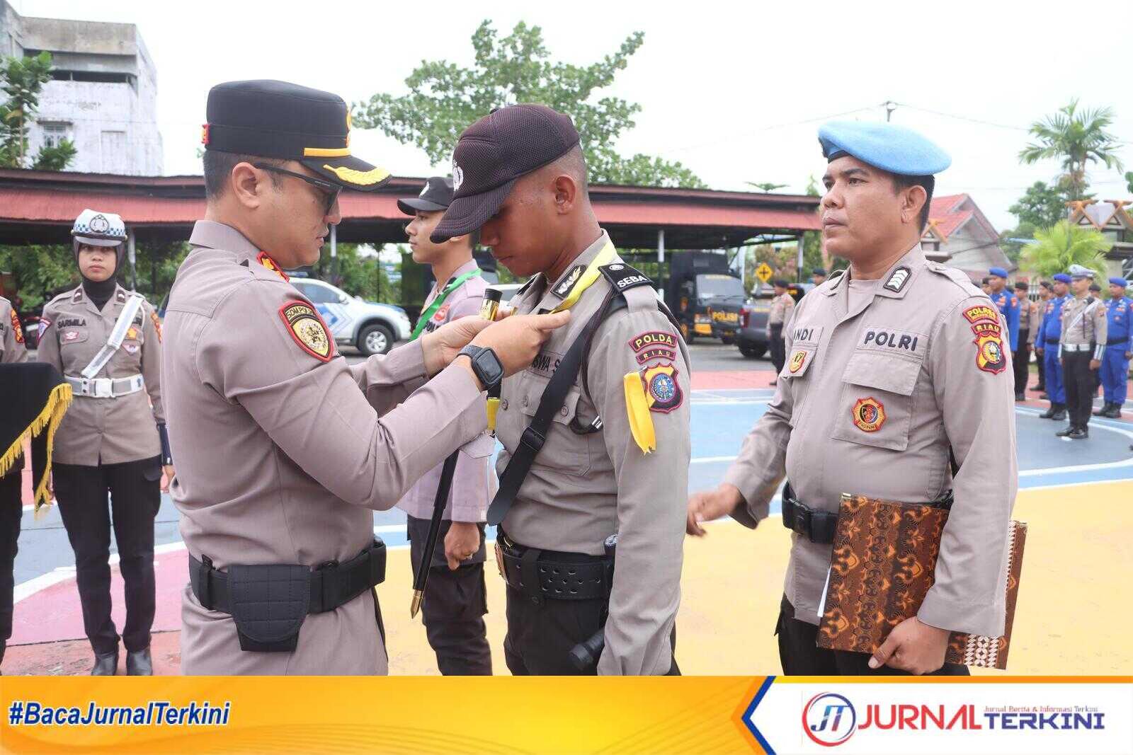Kapolres Inhil AKBP Budi Setiawan memimpin Apel Penyambutan Siswa Diktuk Bintara Polri Gelombang II (foto Istimewa)