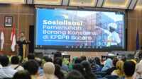Sosialisasi Rencana Pemasukan Barang Konsumsi KPBPB Batam Direktorat Pelayanan Lalu Lintas Barang dan Penanaman Modal BP Batam menggelar Sosialisasi Rencana Pemasukan Barang Konsumsi Tahun 2025 di Balairungsari, Batam Center, Jumat, (8/11/2024). (foto: humas bp batam)
