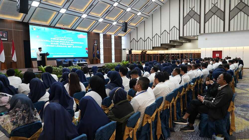bp batam sosialisasi bahaya narkoba Badan Pengusahaan Batam (BP Batam) bersama Badan Narkotika Nasional (BNN) Provinsi Kepri Gelar Sosialisasi Pencegahan Penyalahgunaan Narkoba bagi pegawai di lingkungan BP Batam pada Senin (18/11/2024) di Balairungsari. (foto: humasbpbatam)
