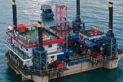 Kapal Bor (KB) Geo Bonanza, kapal bor untuk eksplorasi PT Timah. (timah)