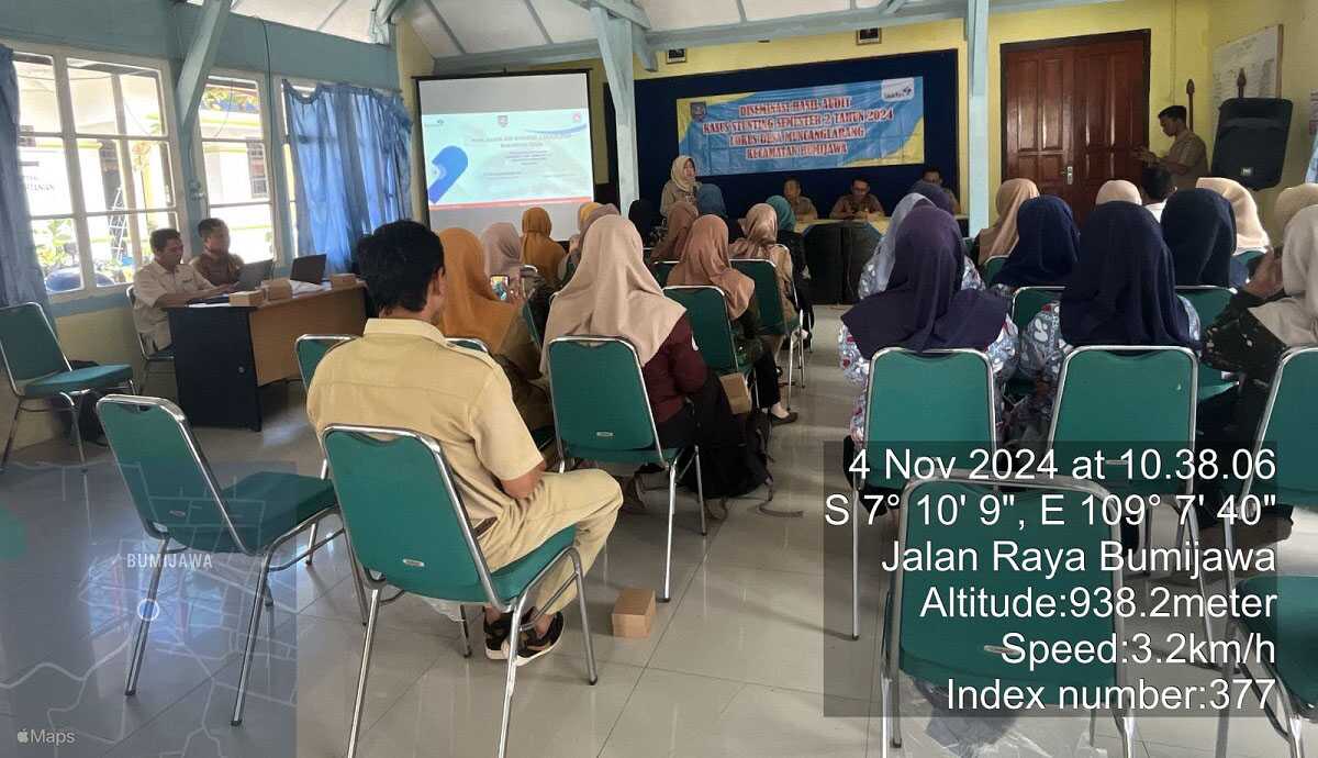 Kegiatan DP3AP2KB, Senin 04/11/2024. di Aula kantor Kecamatan Bumijawa, Slawi, Kota Tegal. (foto: Diskominfo Kota Tegal)