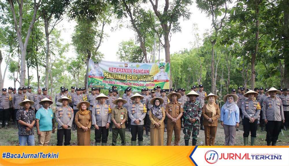 Polres Nganjuk Dorong Ketahanan Pangan Melalui Penanaman Jagung dan Budidaya Ikan di Lahan 12,2 Hektare. (JurnalTerkini.id/iskandar z)