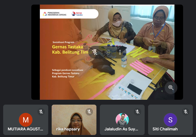 pt timah sosialisasi gernas tastaka PT Timah Tbk bekerja sama dengan Yayasan Pengerak Indonesia Cerdas dan Dinas Pendidikan Belitung Timur, menggelar acara Sosialisasi Gerakan Nasional Pemberantasan Buta Matematika (Gernas Tastaka) secara daring di Kabupaten Belitung Timur (22/11/2024). (timah)