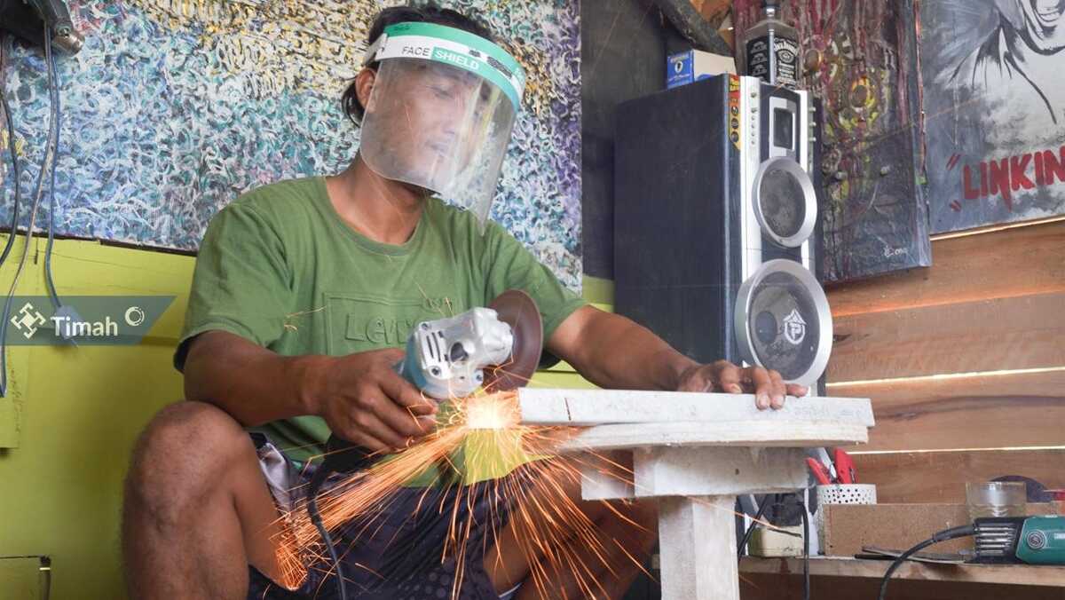 Komunitas Pemuda-Pemudi Berkarya (Pepaya Creative) di Dusun Pairem, Desa Rias, Kecamatan Toboali, Kabupaten Bangka Selatan, Provinsi Kepulauan Bangka Belitung binaan PT Timah. (timah)