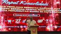Penjabat (Pj) Wali Kota Padang, Andree Algamar hadir dalam rapat Konsolidasi dan Evaluasi Pilkada Serentak 2024 di Pangeran Beach Hotel pada Senin (27/1/2025). (JurnalTerkini.idAmryan)