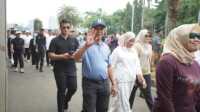 Bupati Inhil terpilih H Herman dan Wakil Bupati Inhil mengikuti geladi Kotor Di Halaman Monas ( Prokopim Setda Inhil) Selasa (18/2/2025)