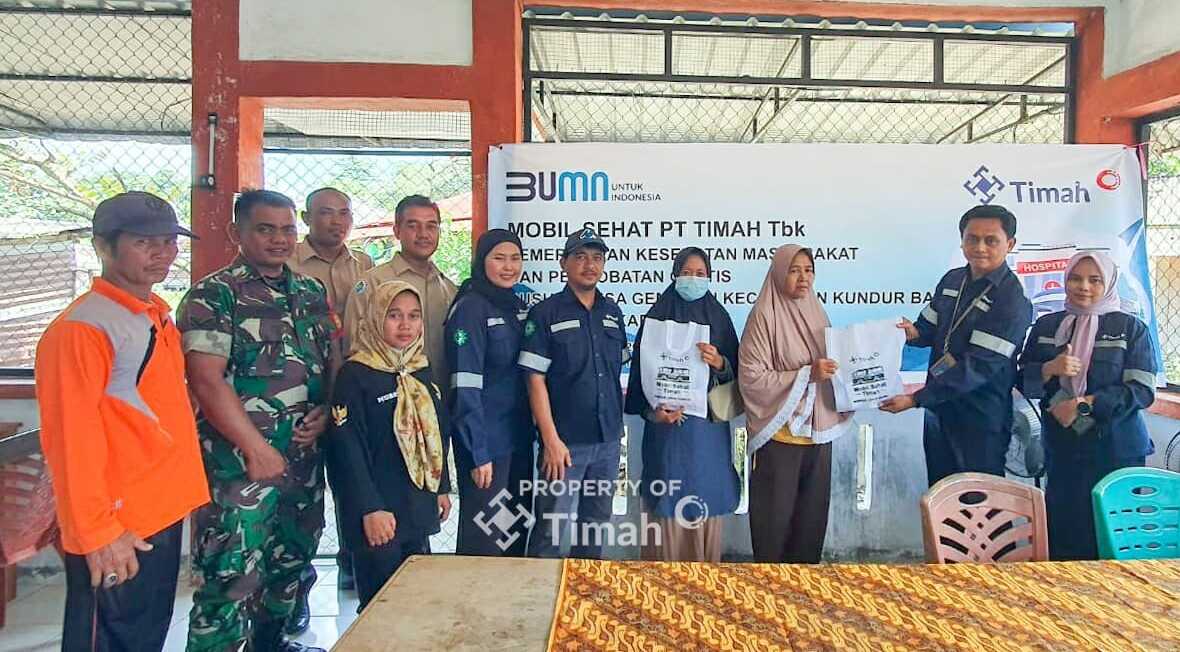 PT Timah kembali menghadirkan program Mobil Sehat di Dusun I, Desa Gemuruh, Kundur Barat, Kepulauan Riau, Rabu 12 Februari 2025. (Timah)