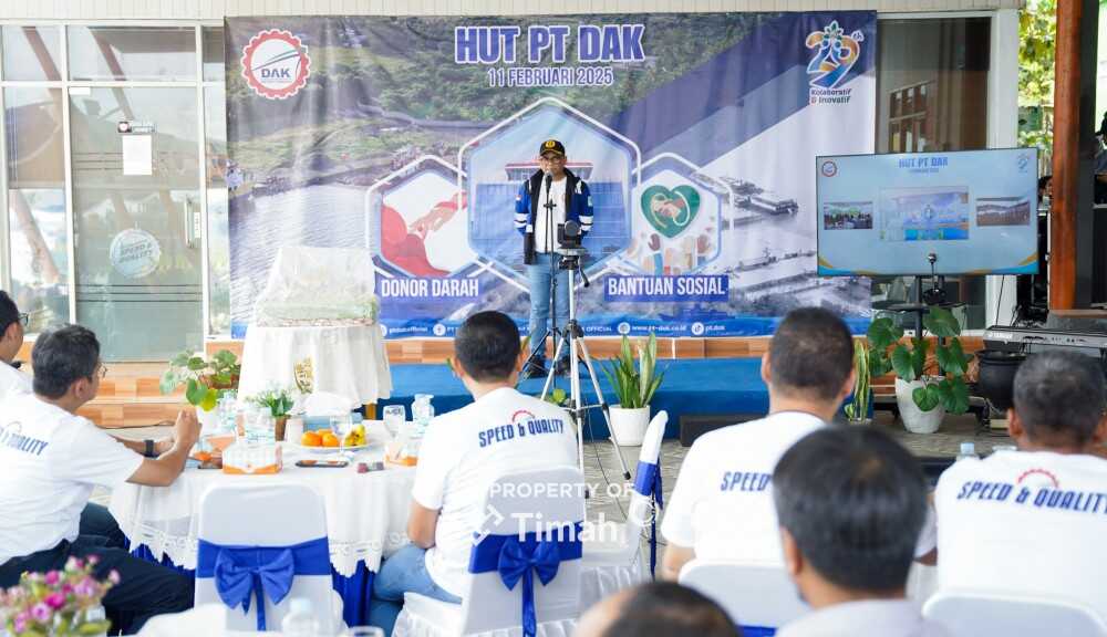 hut ke-29 pt dak Resepsi HUT ke-29 PT DAK yang dilaksanakan di PT DAK Galangan Bangka pada Selasa (11/2/2025). (Timah)