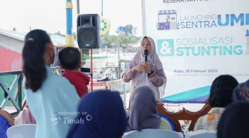 PT Timah kembali menggelar sosialisasi Gizi di Sentra UMKM Lingkungan Nelayan II Sungailiat, Kabupaten Bangka, Rabu (26/2/2025). (timah)