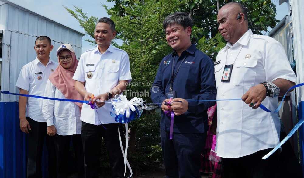PT Timah menghadirkan Sentra UMKM di Lingkungan Nelayan II, Kelurahan Sungailiat, Kabupaten Bangka yang diresmikan, Rabu (26/2/2025). (timah)