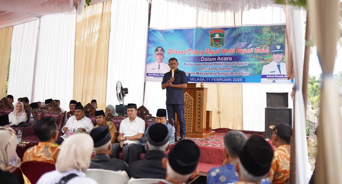 wakil bupati Solok jon firman pandu Wabup Solok Jon Firman Pandu lakukan kunjungan kerja di koto Sani, Selasa (11/2/2025).(Foto: DiskominfokabSolok).