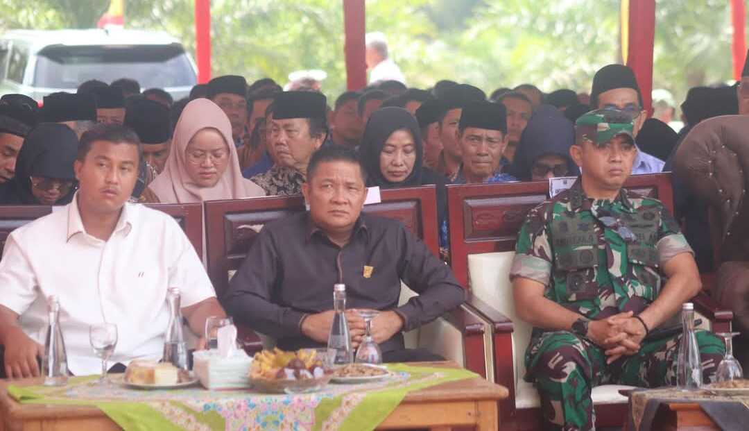 kodim penghubung Dharmasraya Ketua DPRD Jemi Hendra saat menghadiri penyerahan bangunan Kodim Penghubung Dharmasraya, Senin (17/2/2025). (Dokumentasi pribadi)