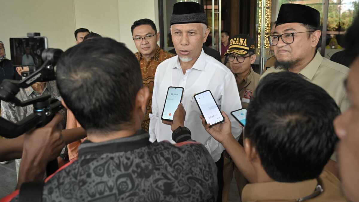 mitigasi erupsi marapi sumbar Gubernur Sumbar, Mahyeldi Ansharullah di kantor BMKG Sumbar, Kamis (20/03/2025).(Foto : Diskominfotik Sumbar)