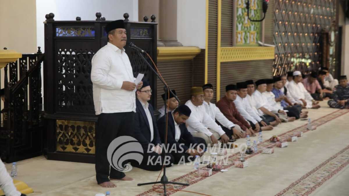 Pemerintah kabupaten Asahan melangsungkan Peringatan Nuzulul Quran, Minggu, 16 Maret 2025 di Masjid Agung Ahmad Bakrie. (Diskominfo Asahan)