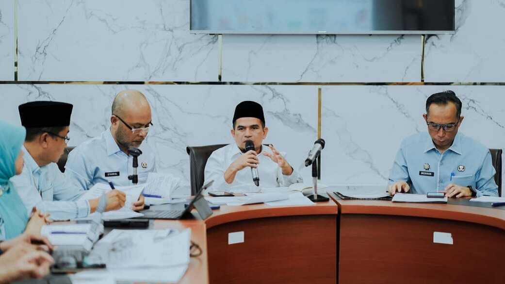 sekolah rakyat di solok Wabup Chandra gelar rapat bersama OPD terkait, Jumat (21/03/2025) (foto DiskominfokabSolok).