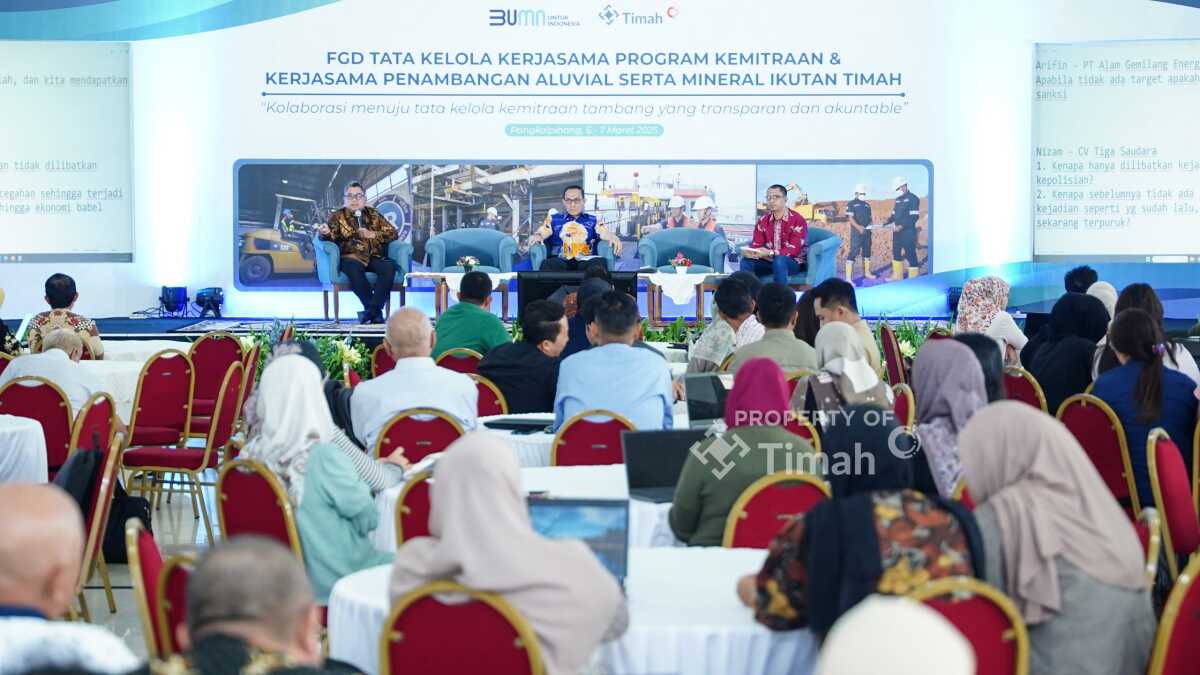 tata kelola kemitraan tambang timah Focus Group Discussion (FGD) bertajuk "Kolaborasi Menuju Tata Kelola Kemitraan Tambang yang Transparan dan Akuntabel" di Graha Timah Pangkalpinang Kepulauan Bangka Belitung akhir pekan lalu. (Timah)